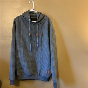Blue Hooded Sweatshirt